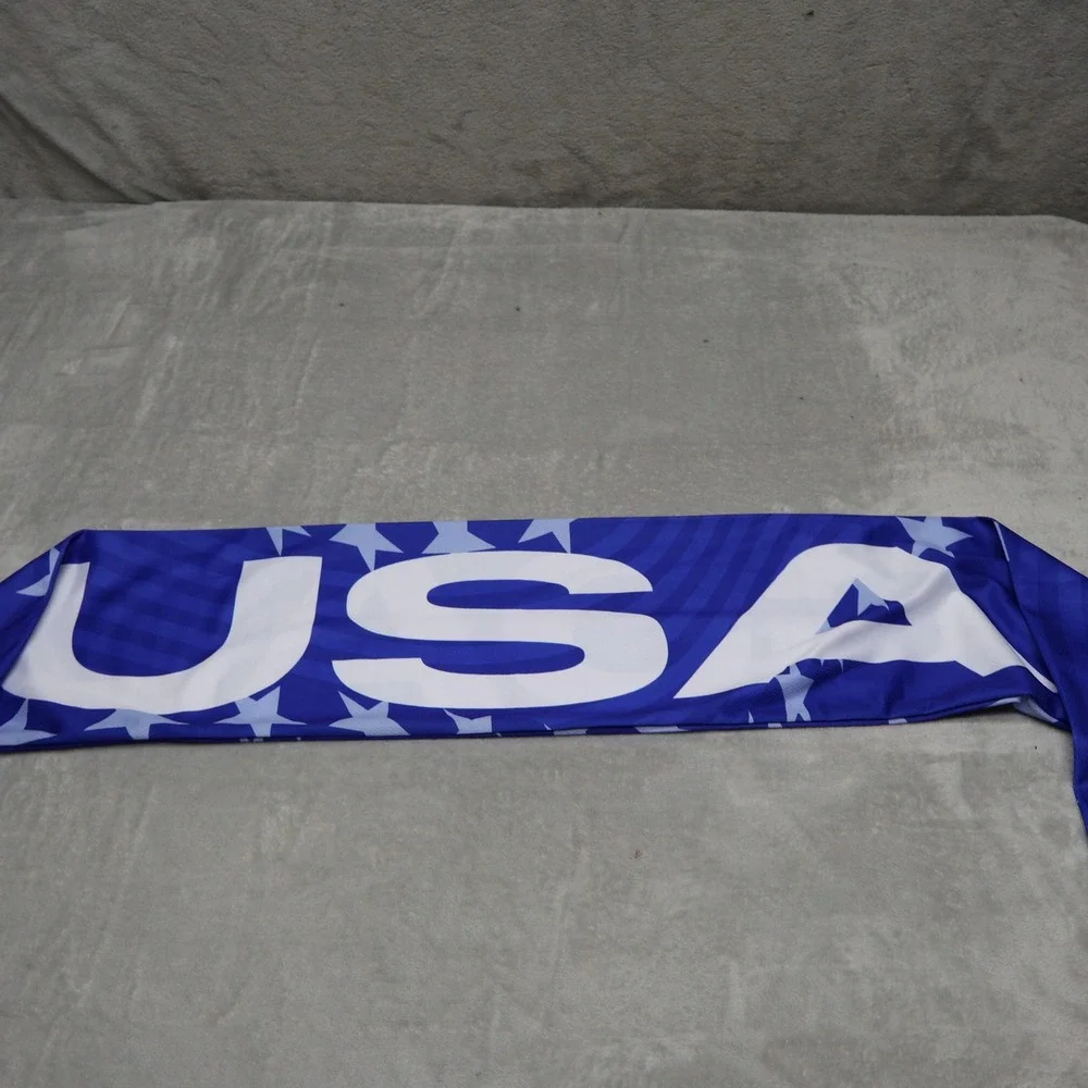 FIFA World Cup 2026 Scarf Unisex One Size Blue Stars Fringe Soccer USA Goal NEW